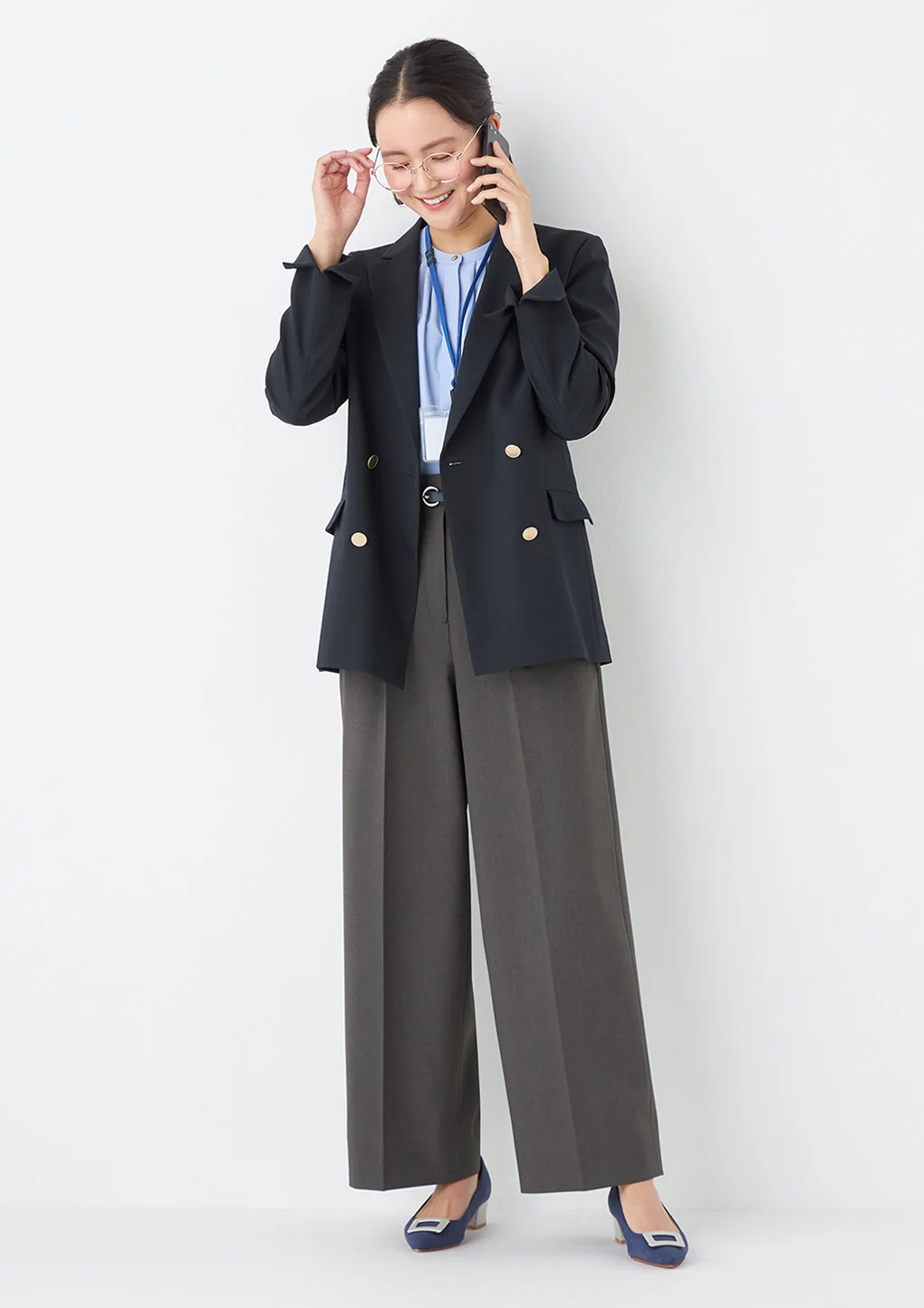 THE THIRD SUITS RIRANCHA Stretch Double-Breasted Jacket - Navy - Image 16