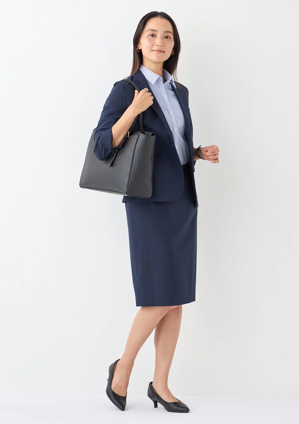 High-breathability Washable Stretch Cropped Sleeve Jacket - Navy - Image 30