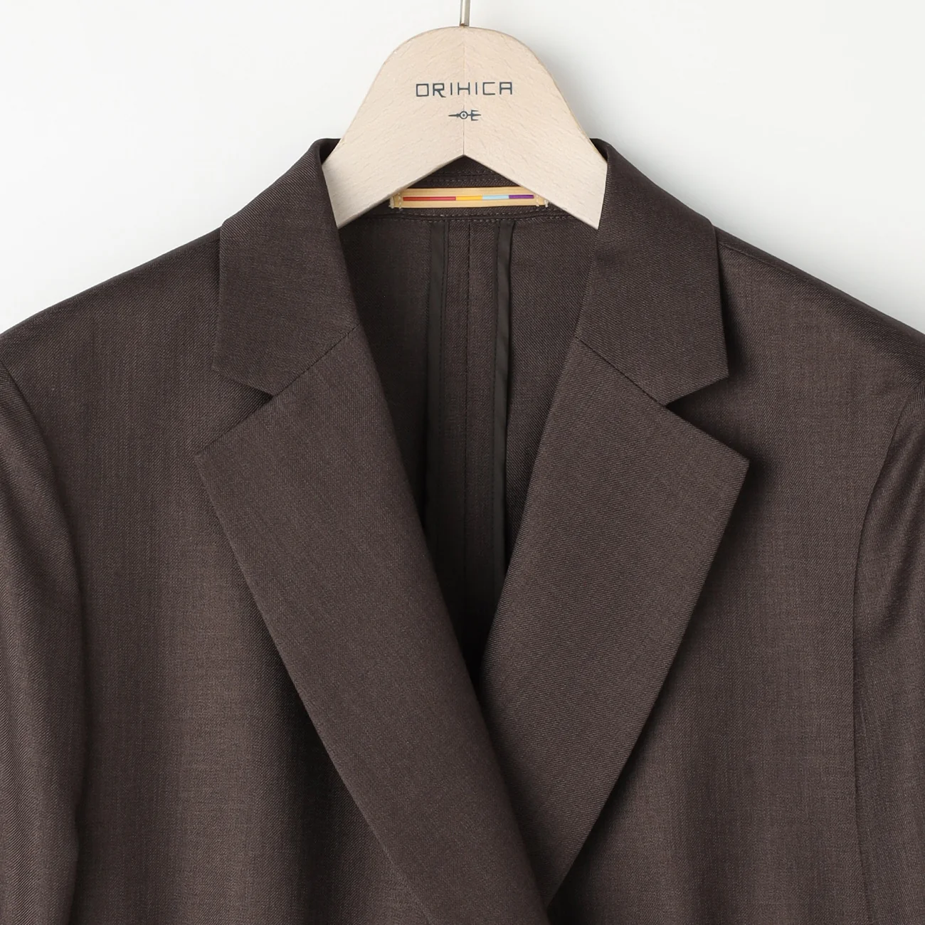 THE THIRD SUITS Linen-Like Cropped Sleeve Double-Breasted Jacket - Brown - Image 5