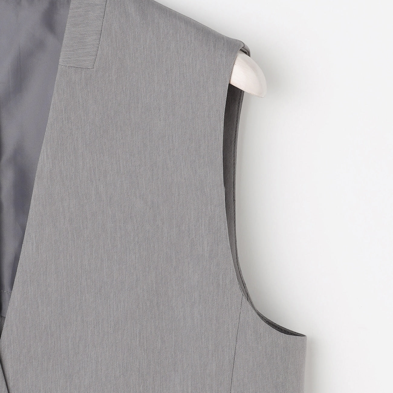 THE THIRD SUITS RIRANCHA Stretch Long Vest - Light Gray - Image 10