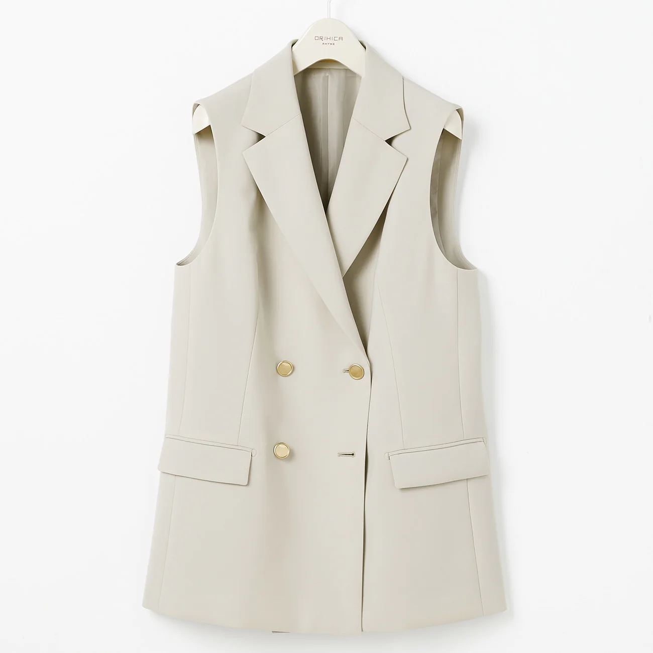 THE THIRD SUITS Double Cloth Vest - Beige