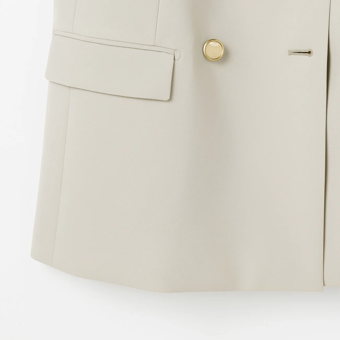 THE THIRD SUITS Double Cloth Vest - Beige - Image 5