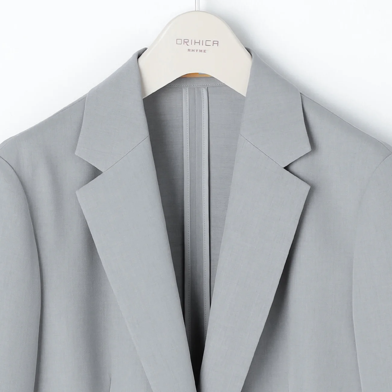 THE THIRD SUITS Washable Cool Touch Cropped Sleeve Long Jacket - Light Gray - Image 11