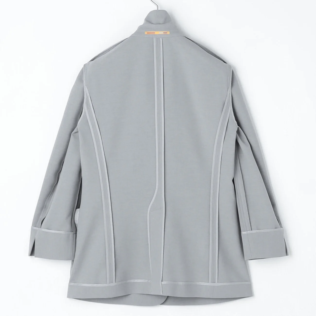 THE THIRD SUITS Washable Cool Touch Cropped Sleeve Long Jacket - Light Gray - Image 15