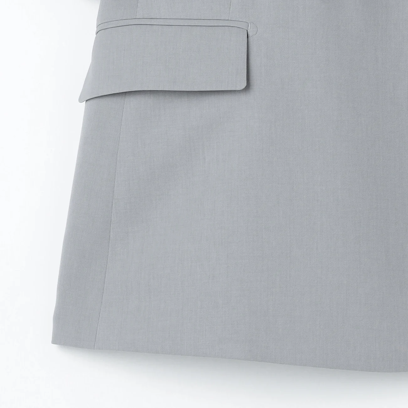 THE THIRD SUITS Washable Cool Touch Half Sleeve Double-Breasted Jacket - Light Gray - Image 8