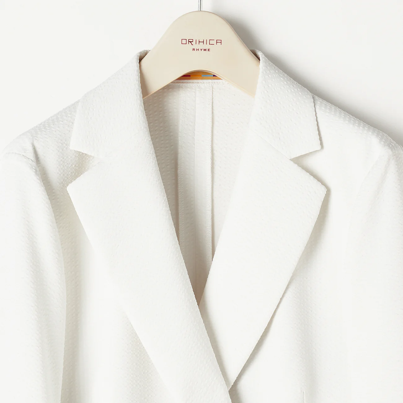 THE THIRD SUITS Seersucker Double Breasted Jacket - White - Image 3