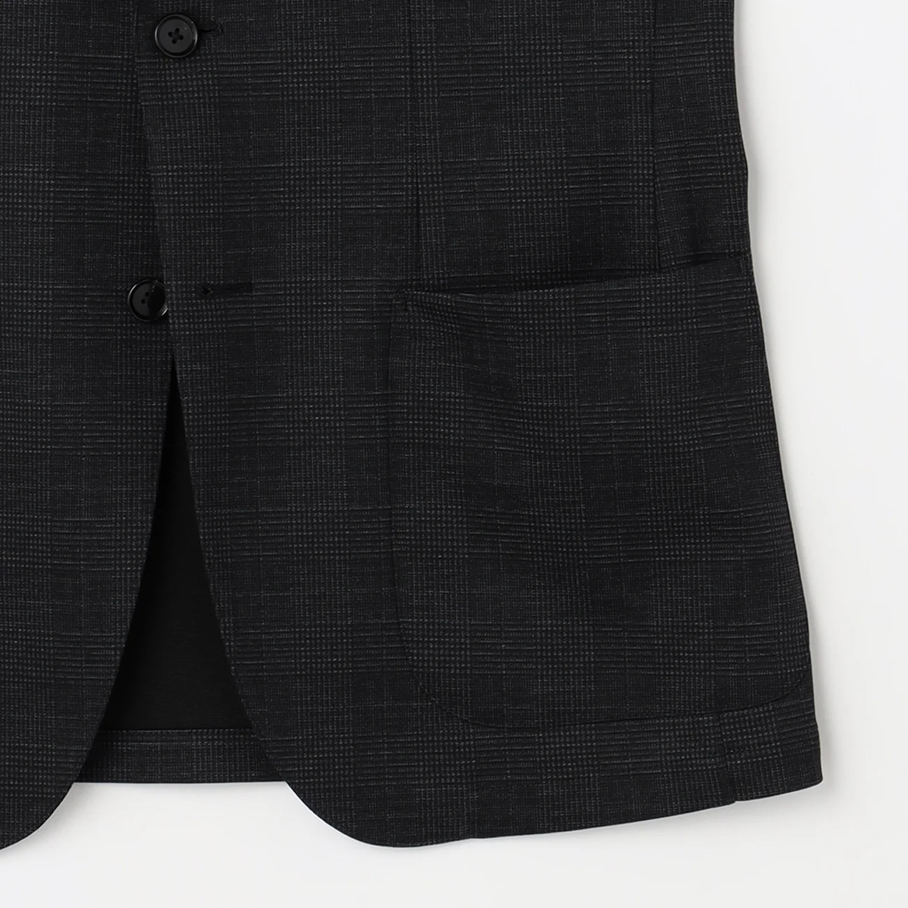 THE THIRD SUITS Glen Check Jacket - Charcoal Gray - Image 5