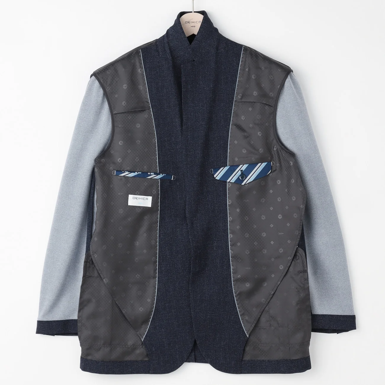 Super Cool High-breathability Denim-Like Suit Jacket - Navy - Image 8
