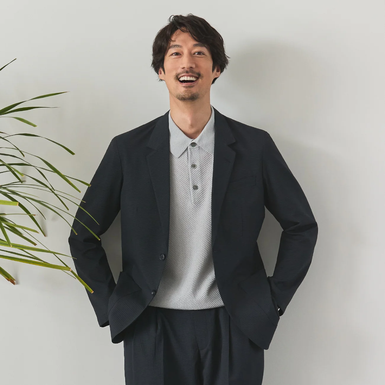 THE THIRD SUITS Japanese Fabric High-Breathability Seersucker Jacket - Navy
