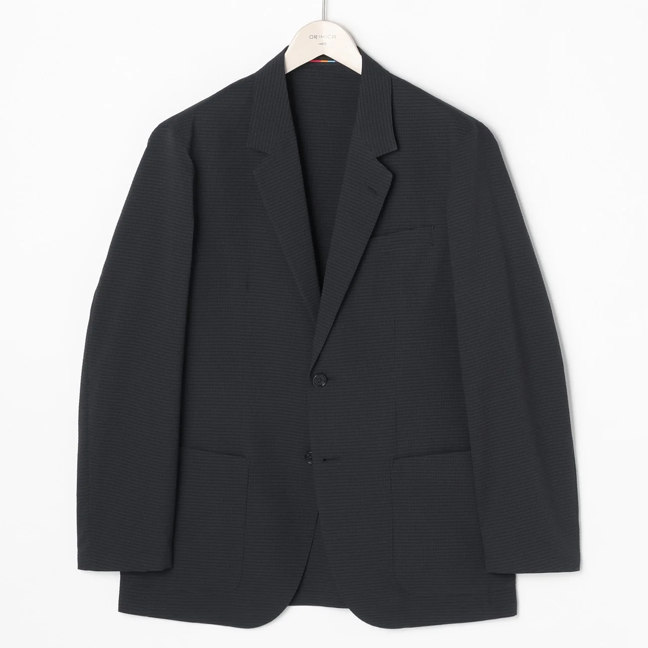 THE THIRD SUITS Japanese Fabric High-Breathability Seersucker Jacket - Navy - Image 9