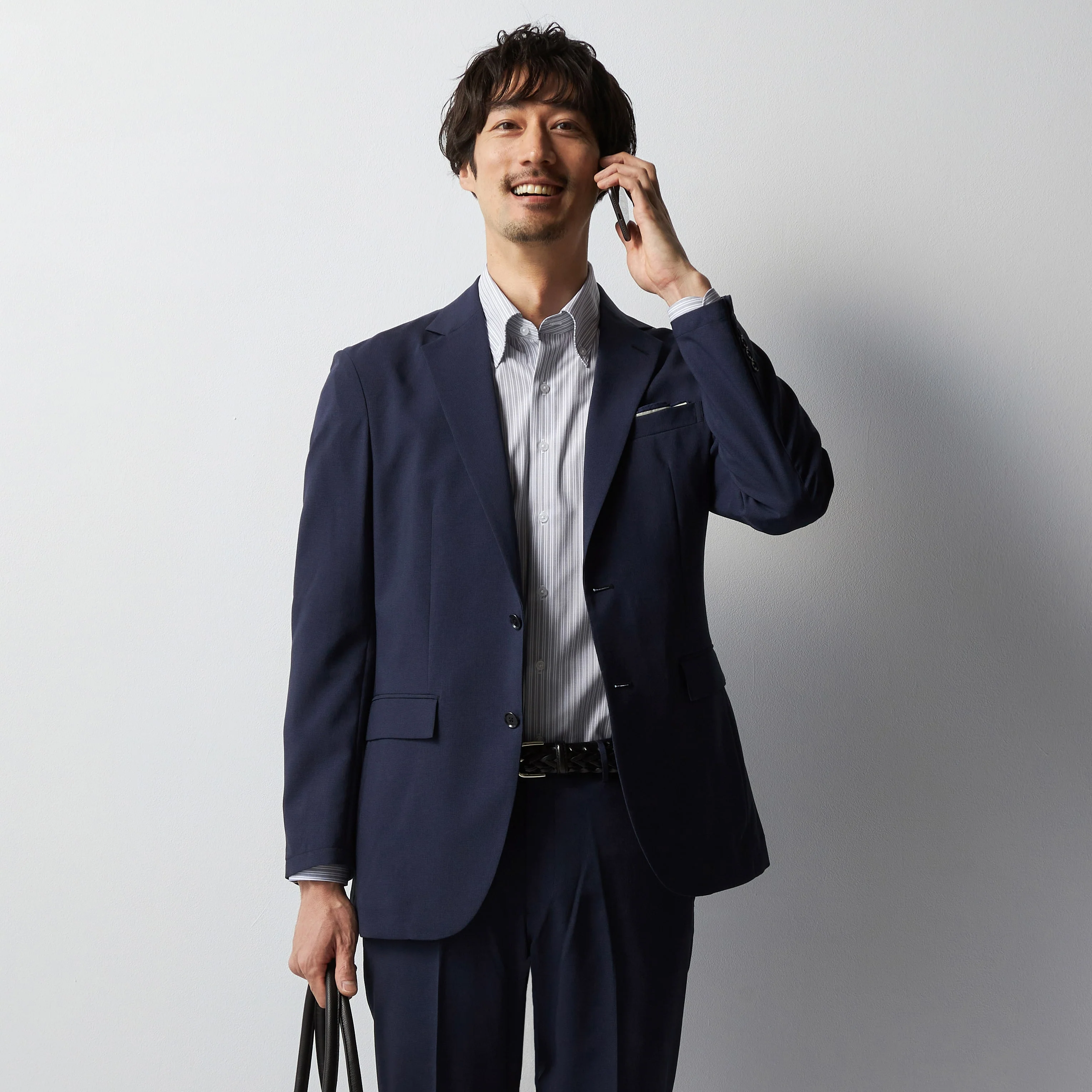 Super Cool Houndstooth Suit Jacket - Navy