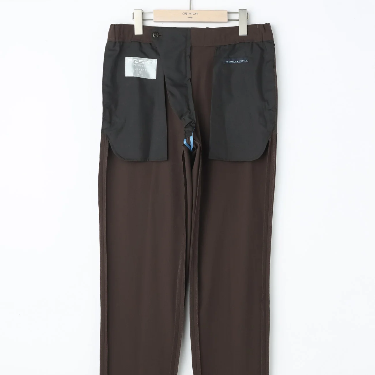 THE THIRD SUITS BIZSPO Water-Repellent Nylon Pants - Brown - Image 4