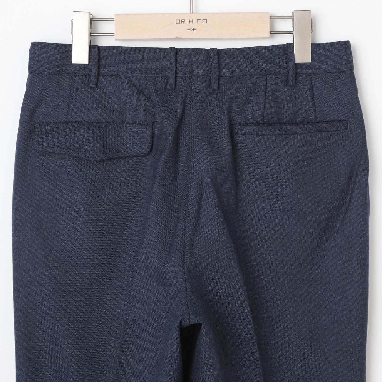 Solid Milled Wool Pants - Navy - Image 3