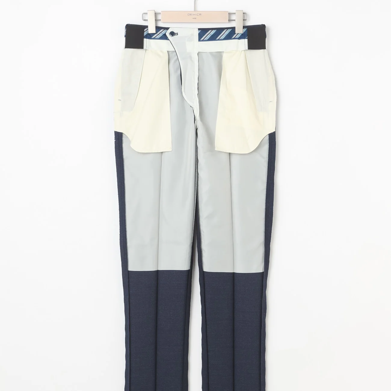 Solid Milled Wool Pants - Navy - Image 4