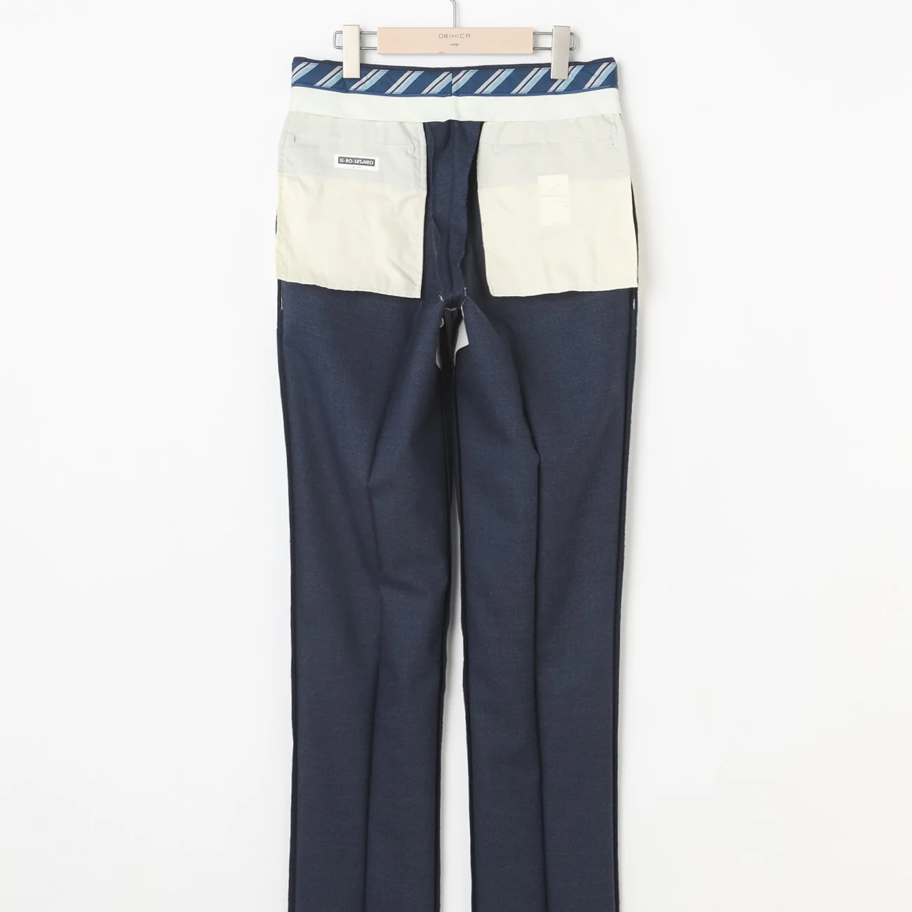 Solid Milled Wool Pants - Navy - Image 5