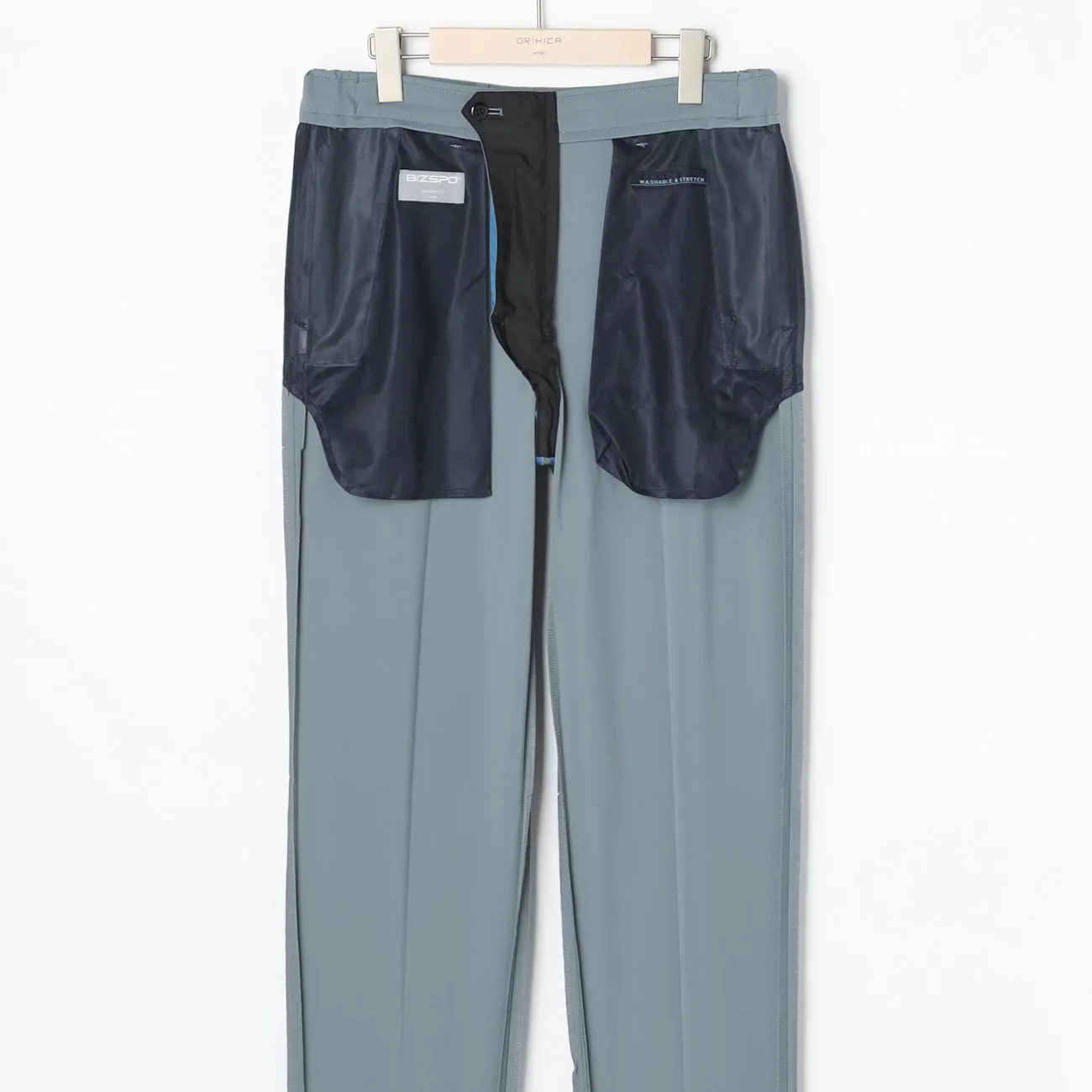 Japanese Fabric BIZSPO Washable Stretch Pants - Blue - Image 4