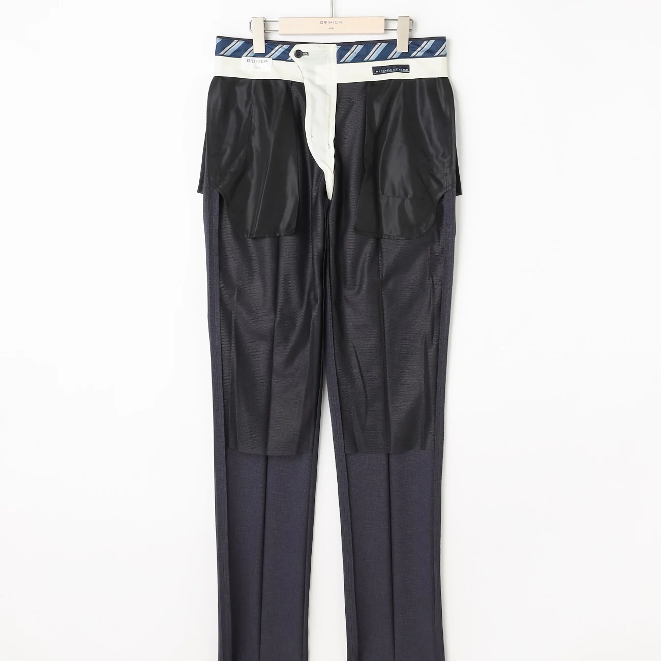 Super Cool High-breathability Houndstooth Pants - Navy - Image 5