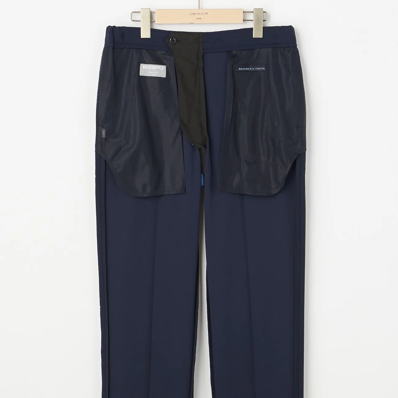Japanese Fabric BIZSPO Washable Stretch Pants - Navy - Image 6