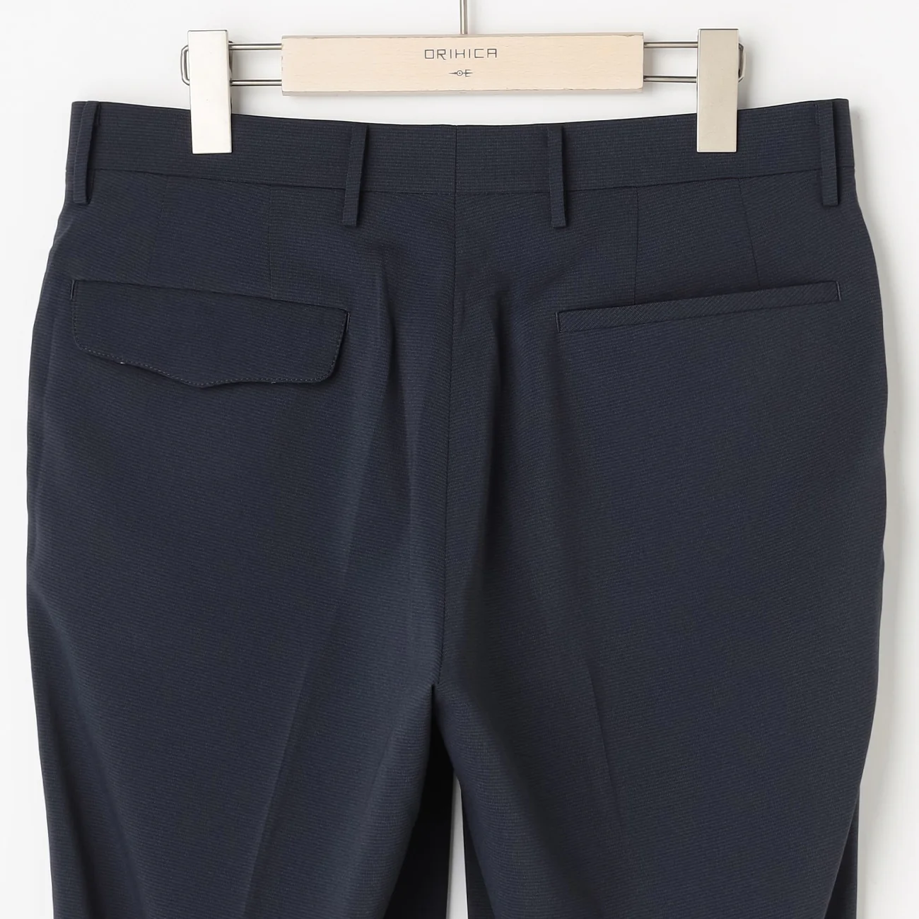 Super Cool Wrinkle-Resistant Houndstooth Suit Pants - Navy - Image 7