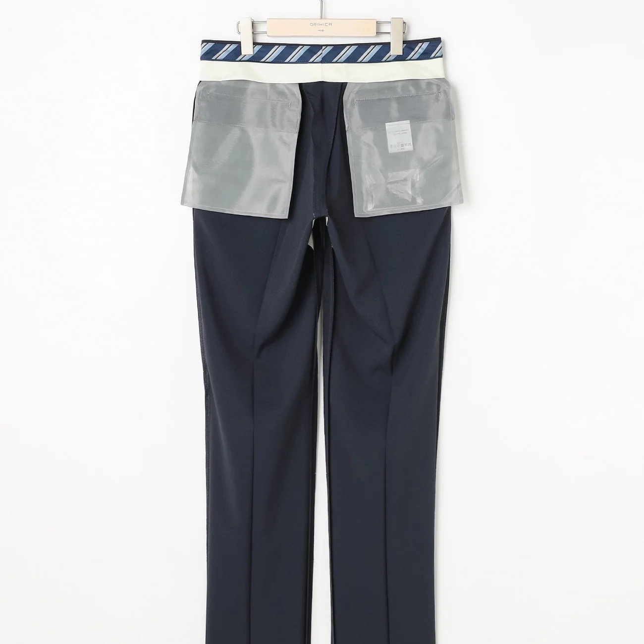 Super Cool Wrinkle-Resistant Houndstooth Suit Pants - Navy - Image 9