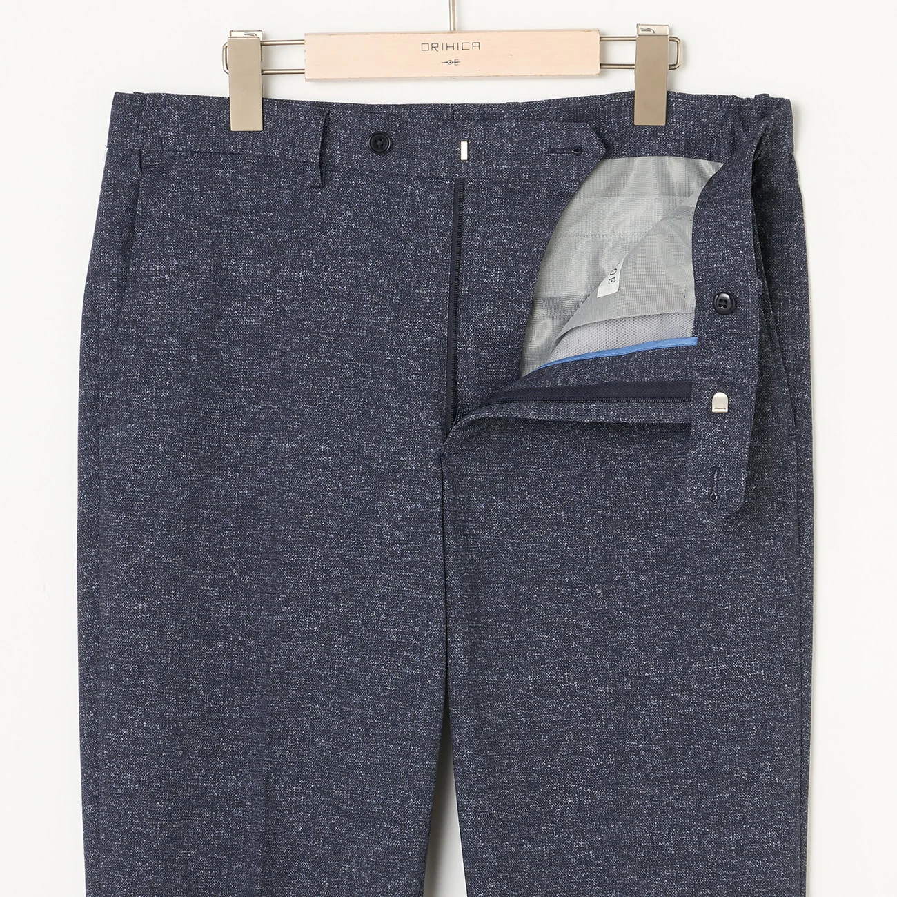 THE THIRD SUITS Japanese Fabric High-Breathability Denim-Like Pants - Navy - Image 5