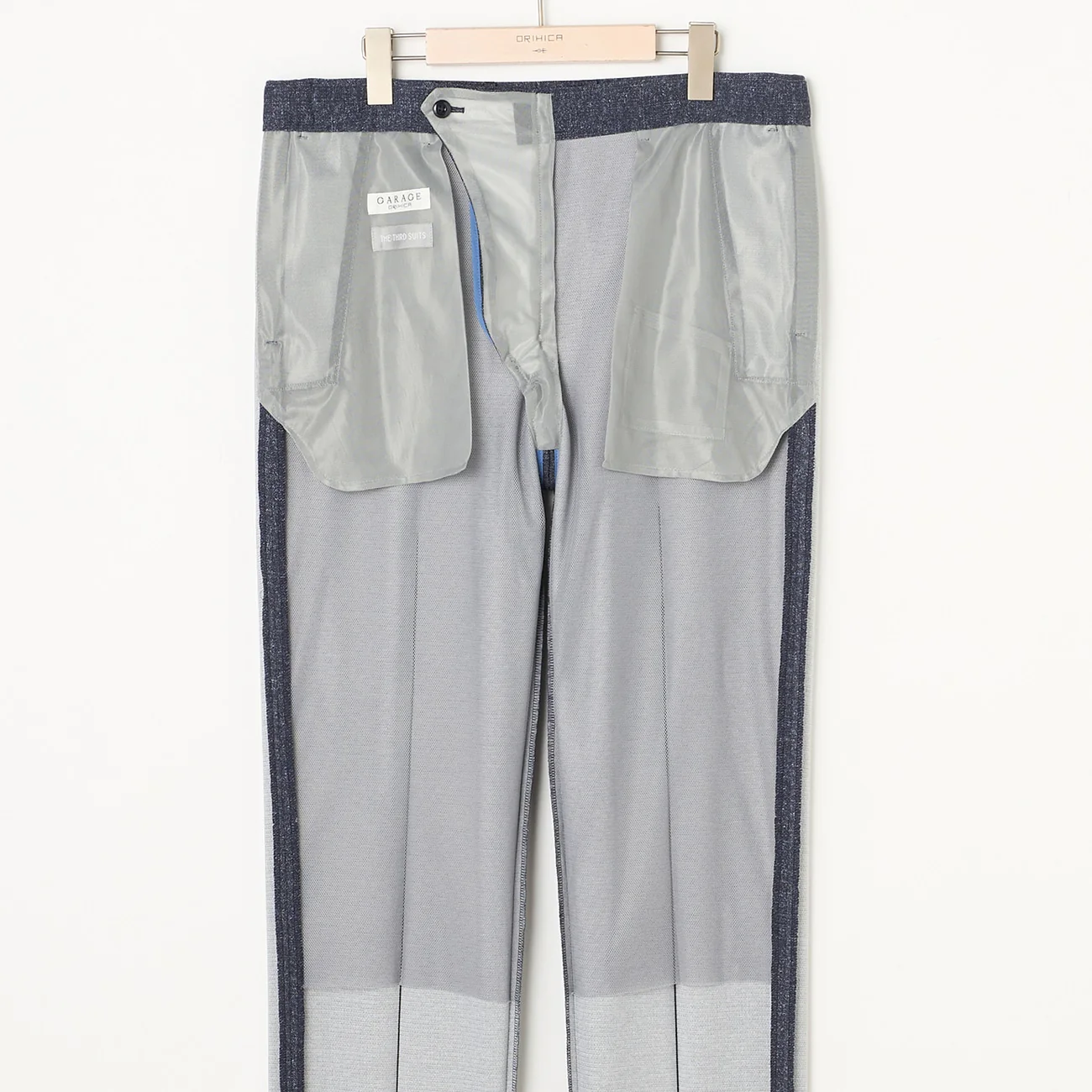 THE THIRD SUITS Japanese Fabric High-Breathability Denim-Like Pants - Navy - Image 7