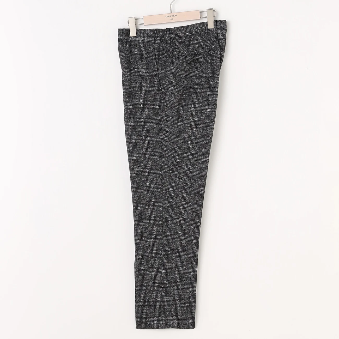 THE THIRD SUITS Japanese Fabric High-Breathability Glen-Plaid Pants - Charcoal Gray - Image 4