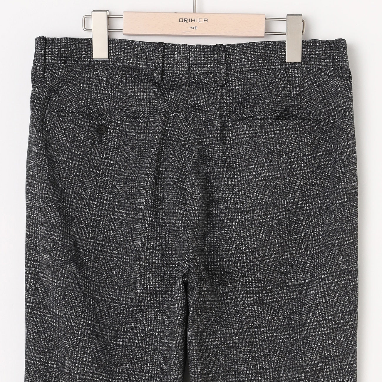 THE THIRD SUITS Japanese Fabric High-Breathability Glen-Plaid Pants - Charcoal Gray - Image 6