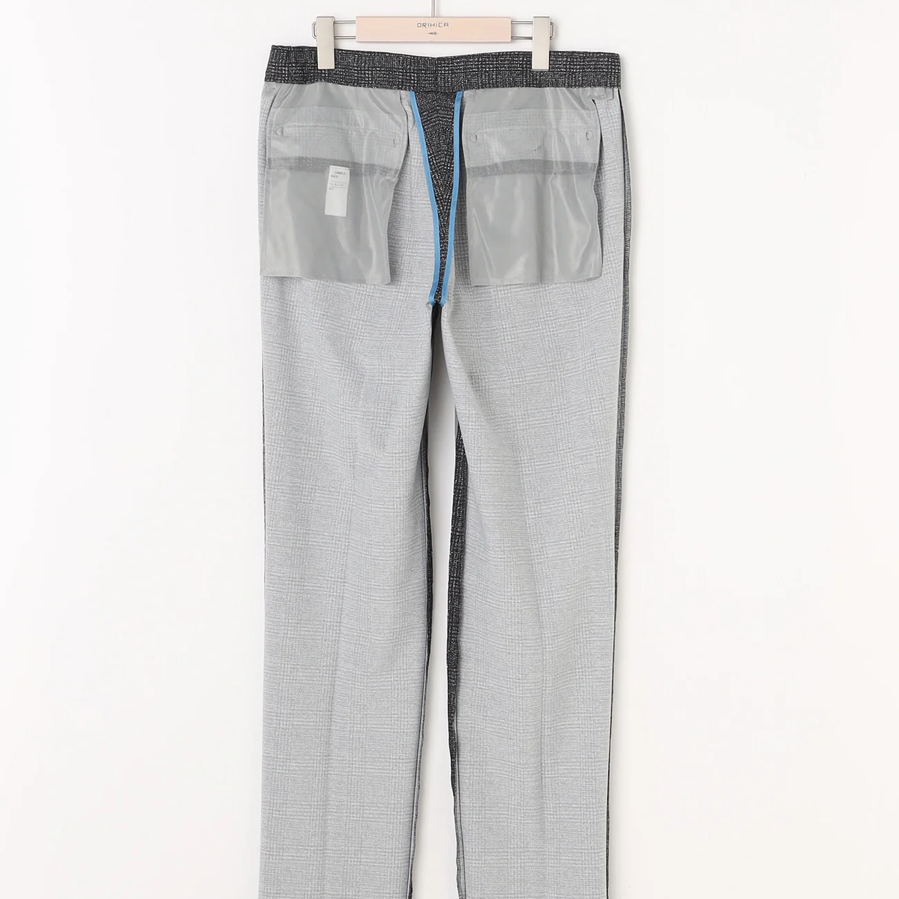 THE THIRD SUITS Japanese Fabric High-Breathability Glen-Plaid Pants - Charcoal Gray - Image 8