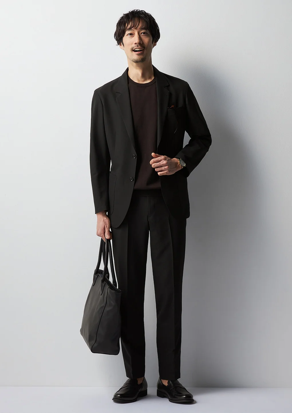 THE THIRD SUITS Japanese Fabric High-Breathability Seersucker Pants - Black - Image 12