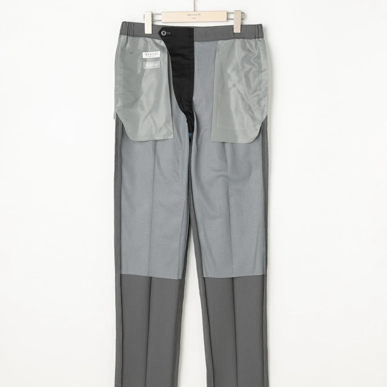 THE THIRD SUITS Japanese Fabric High-Breathability Seersucker Pants - Medium Gray - Image 6