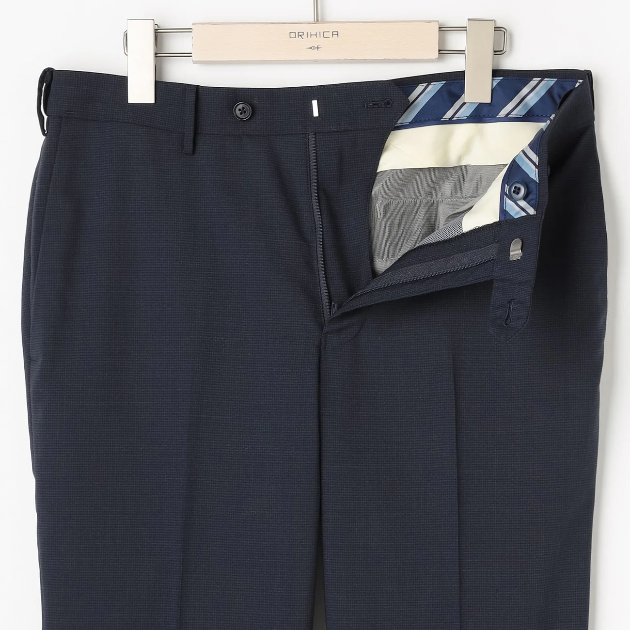 Super Cool High-breathability Houndstooth Pants - Navy - Image 3