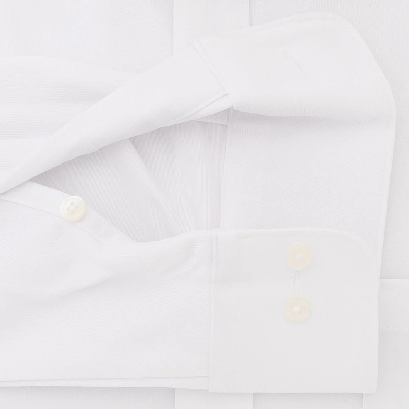 Super Non-Iron Stretch Spread Collar Shirt - White - Image 3