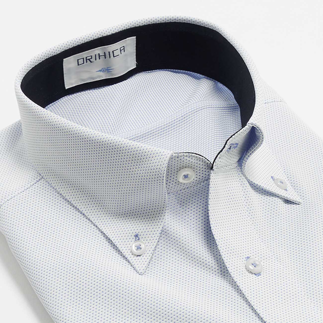Super Non-Iron DRYDRY Short Sleeve Button-Down Shirt - Blue - Image 3