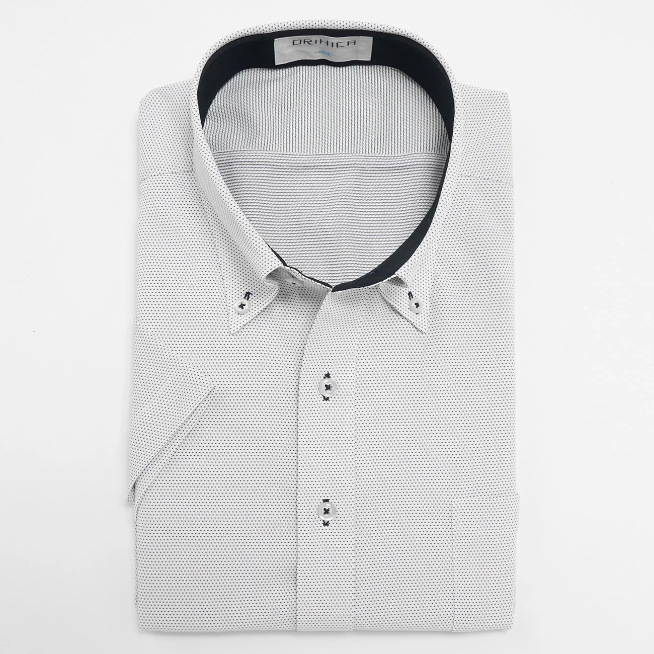 Super Non-Iron DRYDRY Short Sleeve Button-Down Shirt - Navy - Image 2