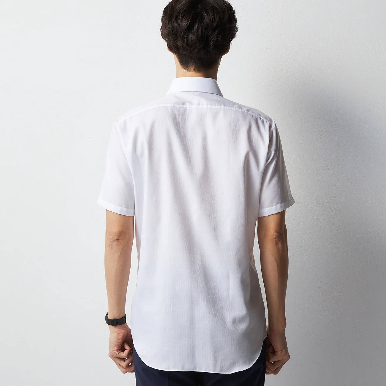 Super Cool Non-Iron Short Sleeve Cutaway Shirt - White - Image 3