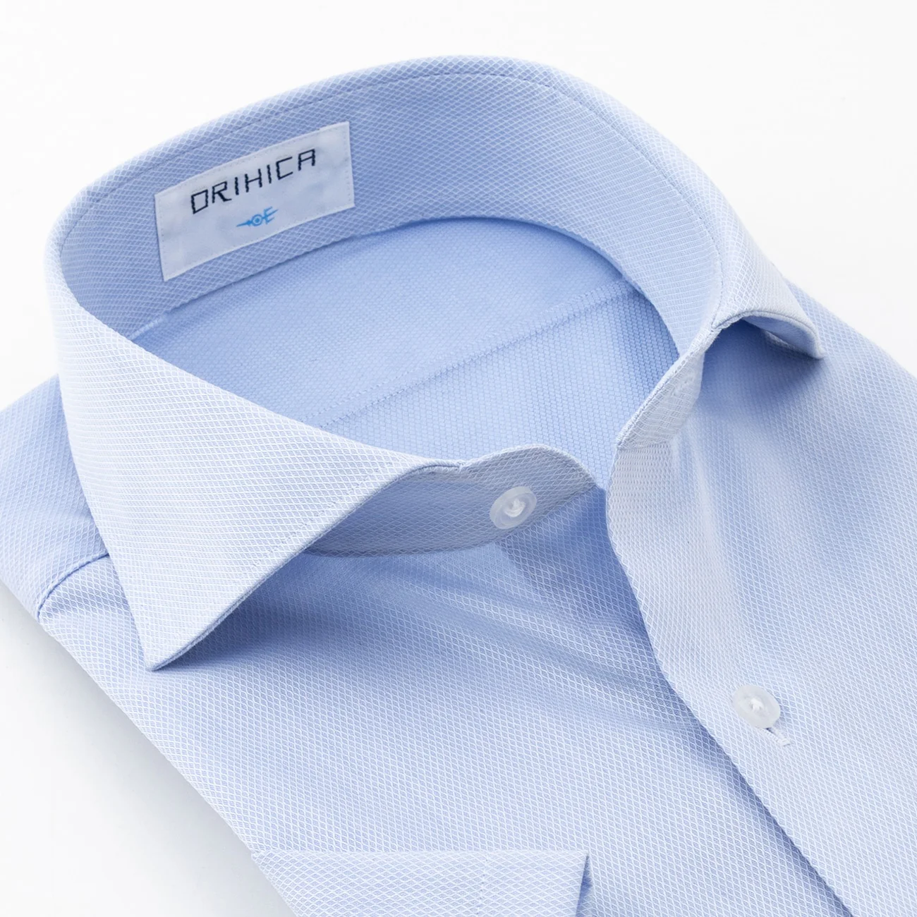 Super Cool Non-Iron Short Sleeve Cutaway Shirt - Blue - Image 3