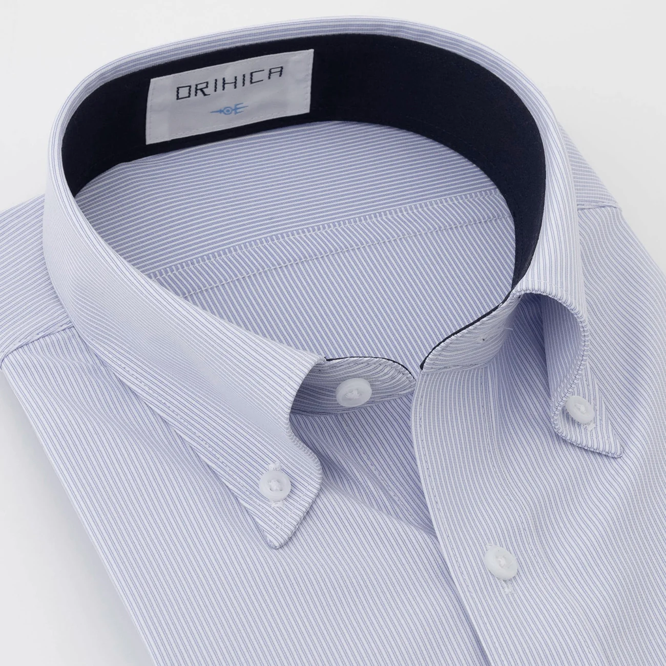 Super Non-Iron Stretch Short Sleeve Button-Down Stripe Shirt - Blue - Image 3