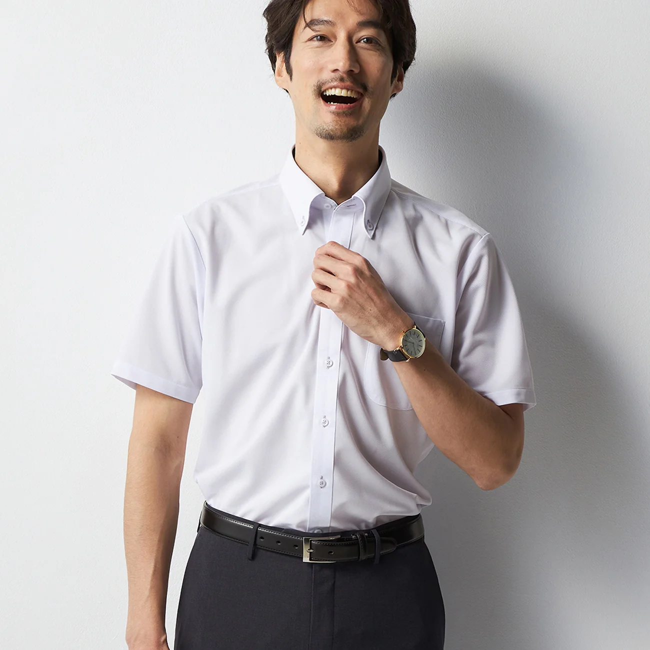 Super Non-Iron Stretch Short Sleeve Button-Down Shirt - Lavender