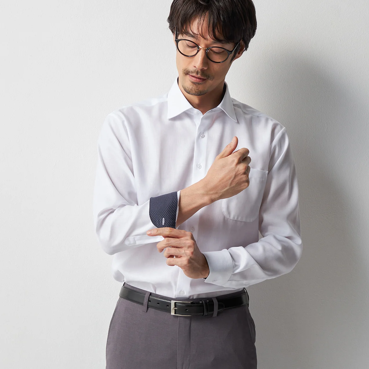 Super Non-Iron Spread Collar Shirt - White