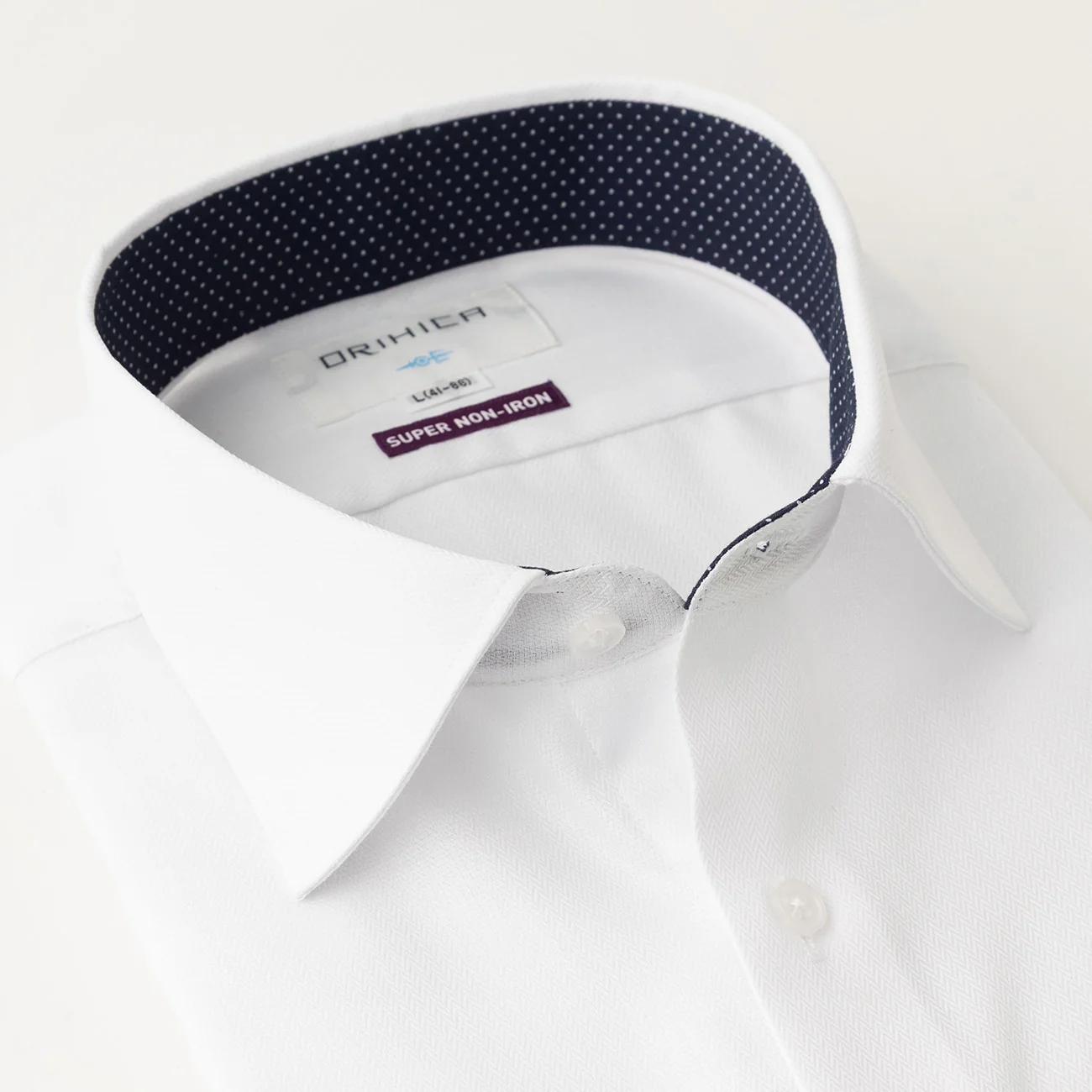 Super Non-Iron Spread Collar Shirt - White - Image 4