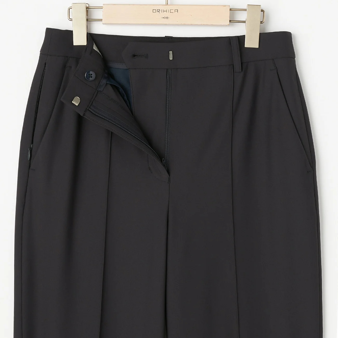 THE THIRD SUITS BIZSPO Wide Pants - Navy - Image 2
