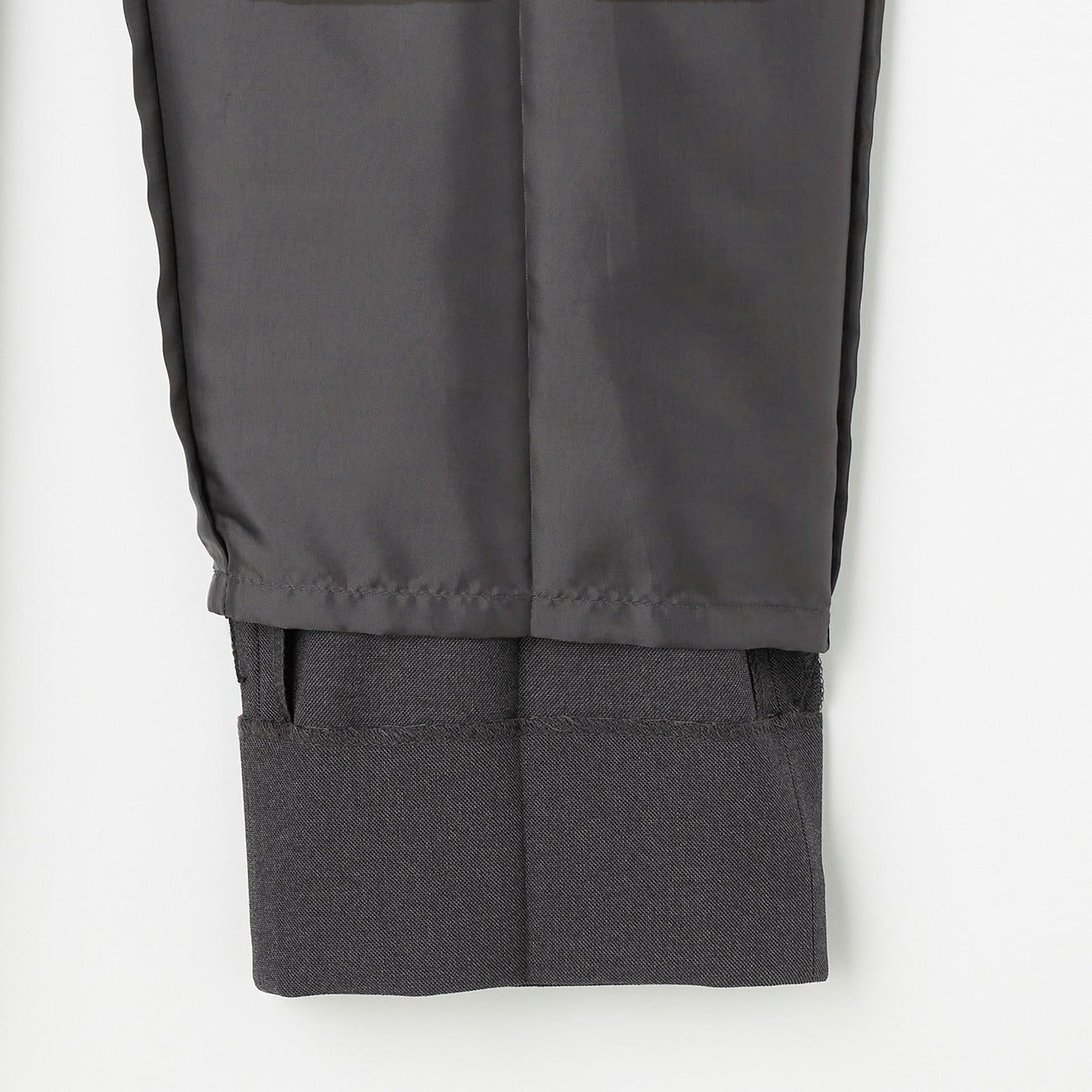 Washable Stretch Shark Skin Cropped Suit Pants - Medium Gray - Image 6