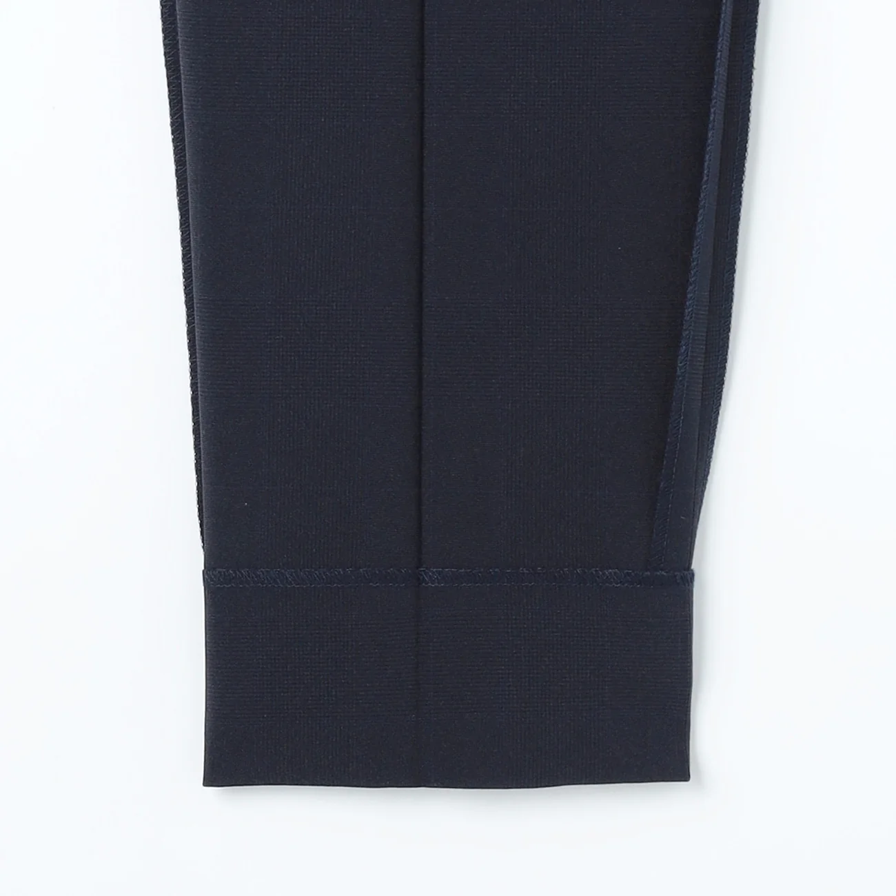 Washable Stretch Cropped Check Pants - Navy - Image 9