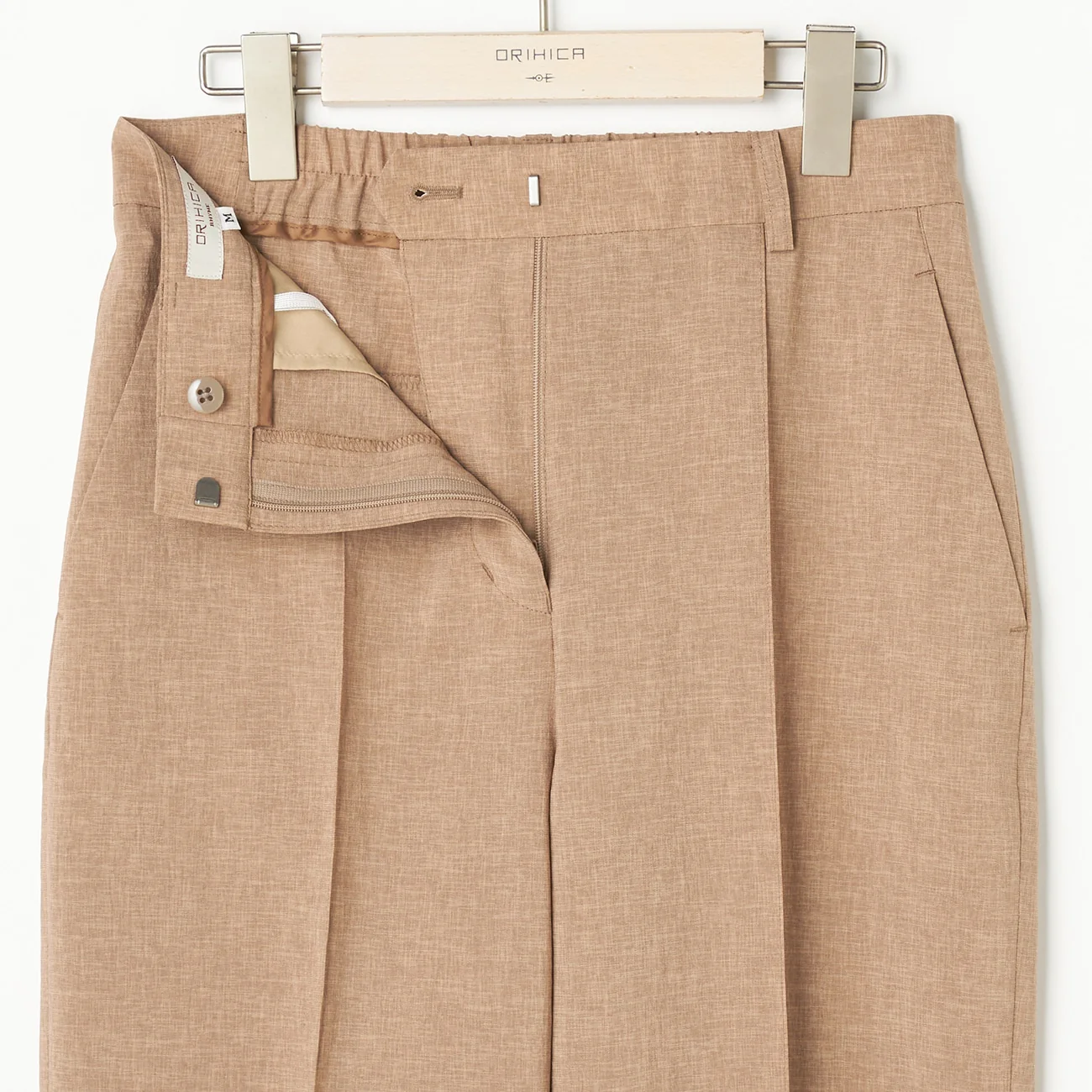 Flamingo Pants Airy Washable Stretch Wide Pants - Orange - Image 5