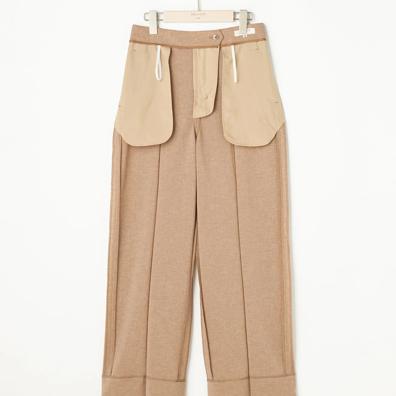 Flamingo Pants Airy Washable Stretch Wide Pants - Orange - Image 7