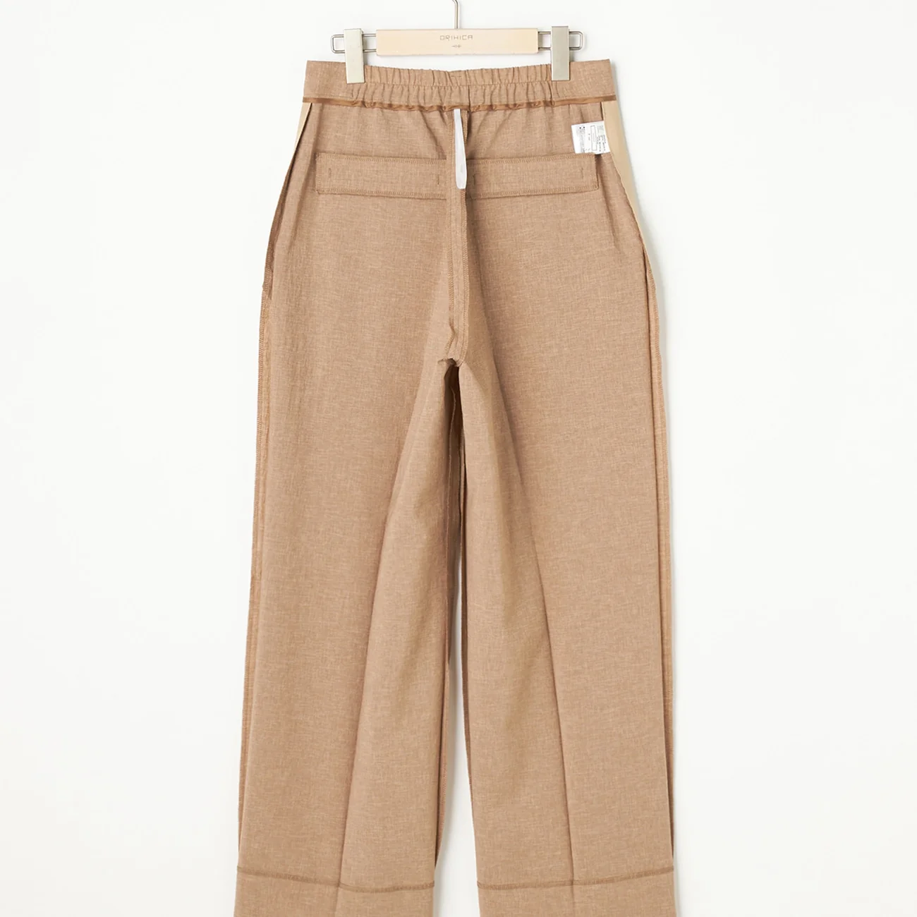 Flamingo Pants Airy Washable Stretch Wide Pants - Orange - Image 8