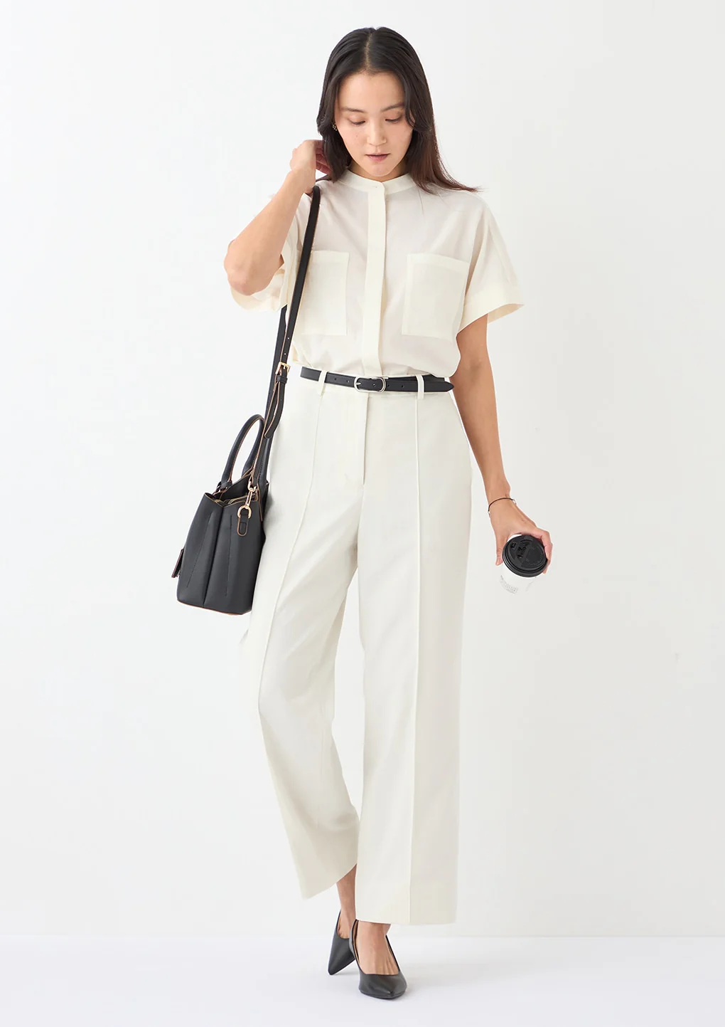 Flamingo Airy Wide Pants - Off-white - Image 15