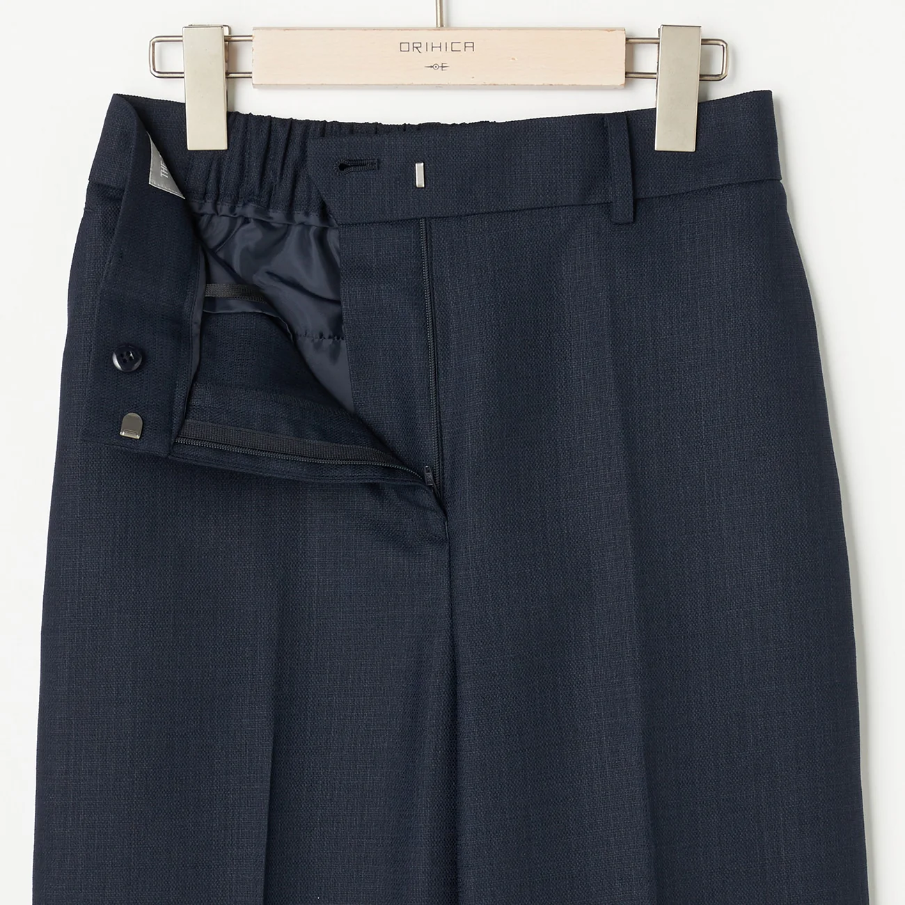 THE THIRD SUITS Linen-Like Wide Pants - Navy - Image 6