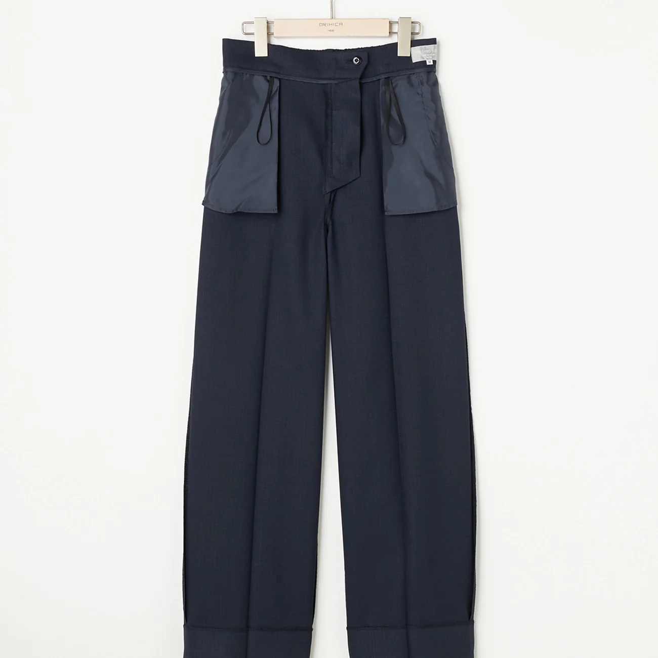 THE THIRD SUITS Linen-Like Wide Pants - Navy - Image 8